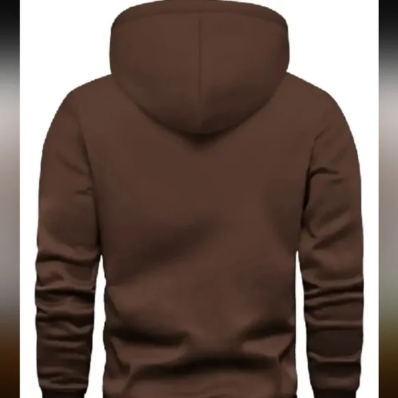 NEW Men's Brown Hoodie Sweater - Picture 2 of 2